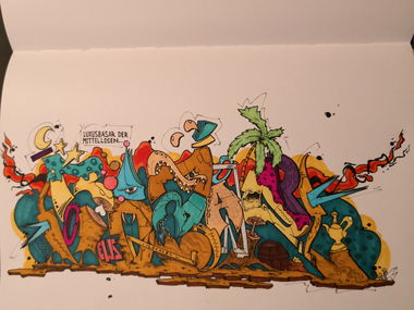 Graffiti Sketch - Photo by TrompeterPeter - Sketchbattle, Basar, Roast48