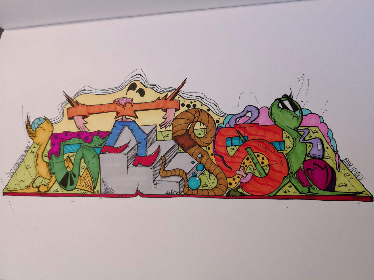 Graffiti Sketch - Photo by TrompeterPeter - Step, Steps, Roast49