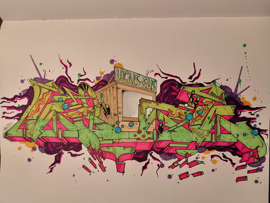 Graffiti Sketch - Photo by TrompeterPeter - Kiosk, Roast49, Locals63