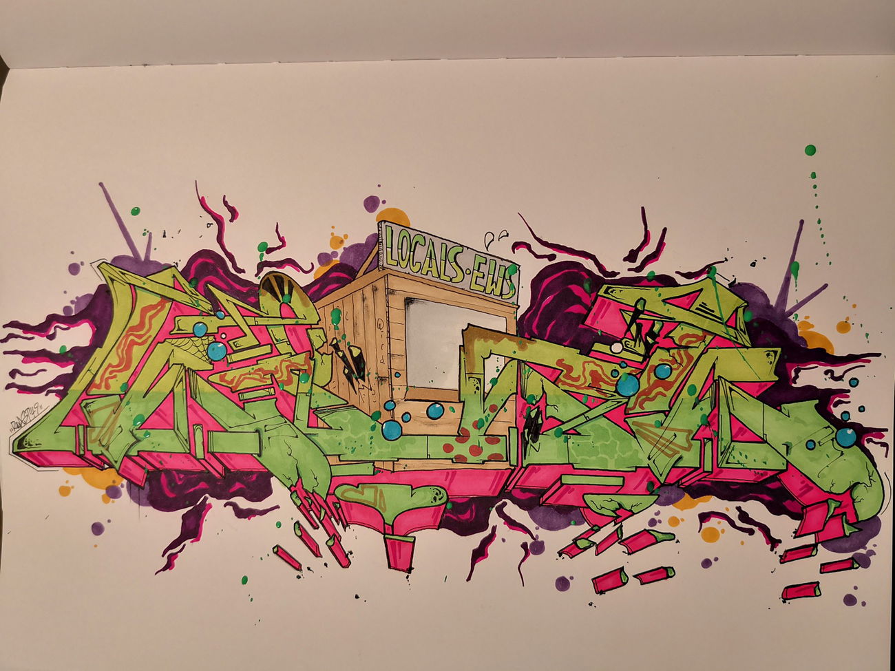 Graffiti Sketch - Photo by TrompeterPeter - Kiosk, Roast49, Locals63