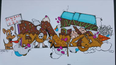 Graffiti Sketch - Photo by TrompeterPeter - Donut;, Flavor;, FFF; (2016)