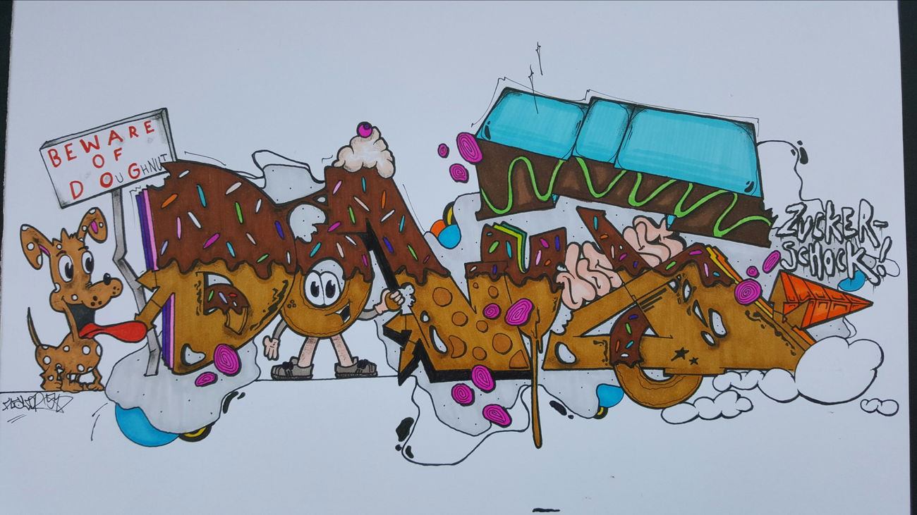 Graffiti Sketch - Photo by TrompeterPeter - Donut;, Flavor;, FFF; (2016)