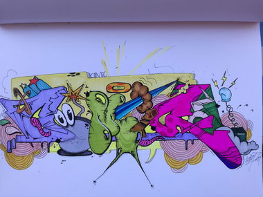 Graffiti Sketch - Photo by TrompeterPeter - Comic;, Flavor54;, Locals63;
