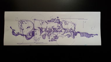 Graffiti Sketch - Photo by TrompeterPeter - Poesi54;, GG;, S54;