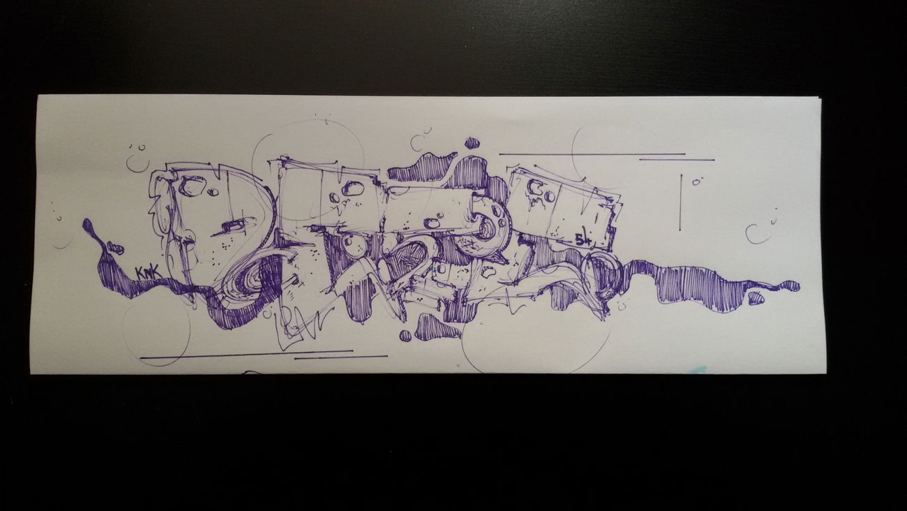 Graffiti Sketch - Photo by TrompeterPeter - Poesi54;, GG;, S54;