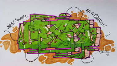 Graffiti Sketch - Photo by TrompeterPeter - Ben;, Sketch;, Hanau