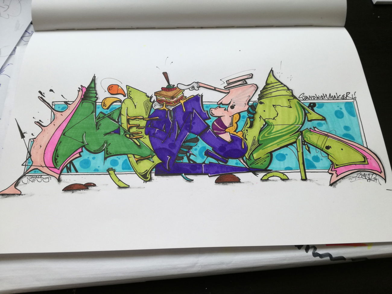 Graffiti Sketch - Photo by TrompeterPeter - Maker;, Sandwich;, Flavor54;