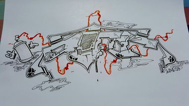 Graffiti Sketch - Photo by TrompeterPeter - Sketch;, Steff;, 54;