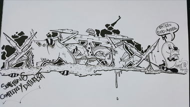 Graffiti Sketch - Photo by TrompeterPeter - Motor;, Engine;, Flavor; (2016)