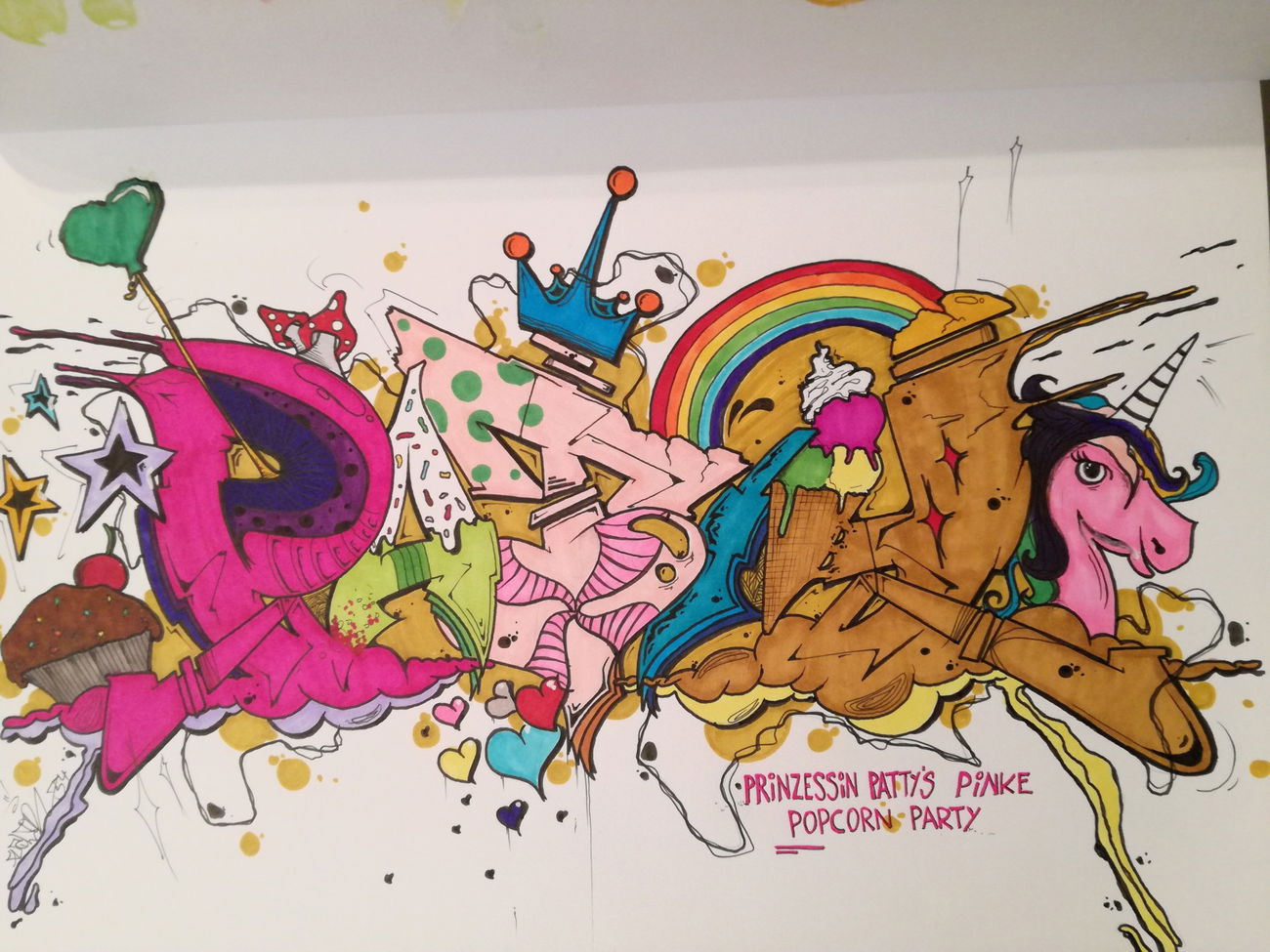 Graffiti Sketch - Photo by TrompeterPeter - Patty;, Pink;, Popcorn;