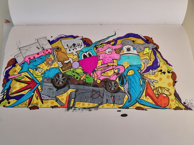 Graffiti Sketch - Photo by TrompeterPeter - Riots, Aufstand, Roast49