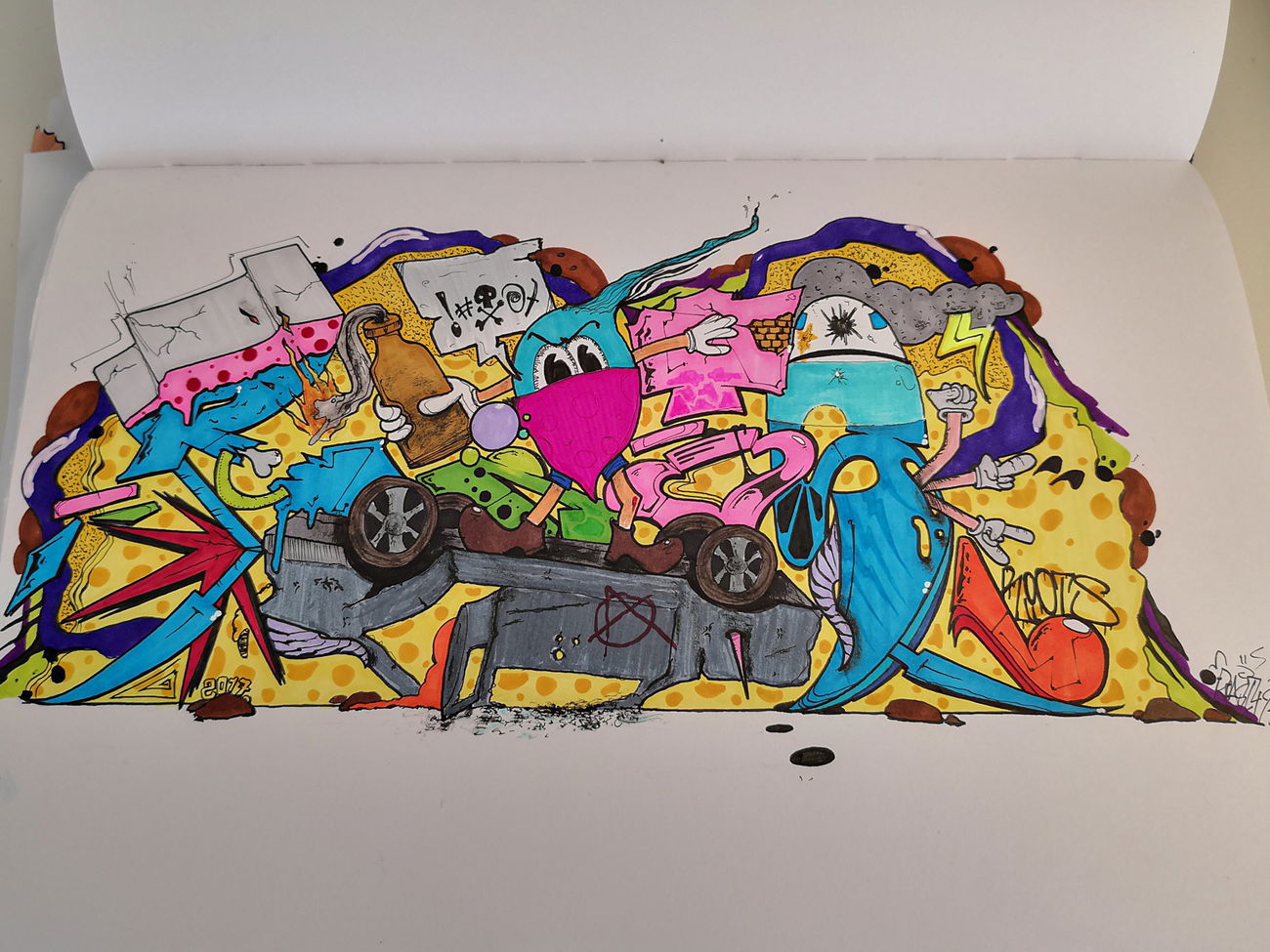 Graffiti Sketch - Photo by TrompeterPeter - Riots, Aufstand, Roast49