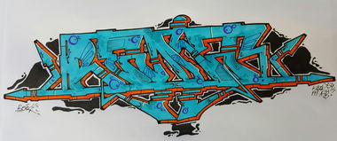 Graffiti Sketch - Photo by TrompeterPeter - Revolt;, Sketch;, Hanau