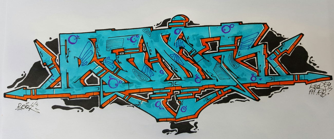 Graffiti Sketch - Photo by TrompeterPeter - Revolt;, Sketch;, Hanau