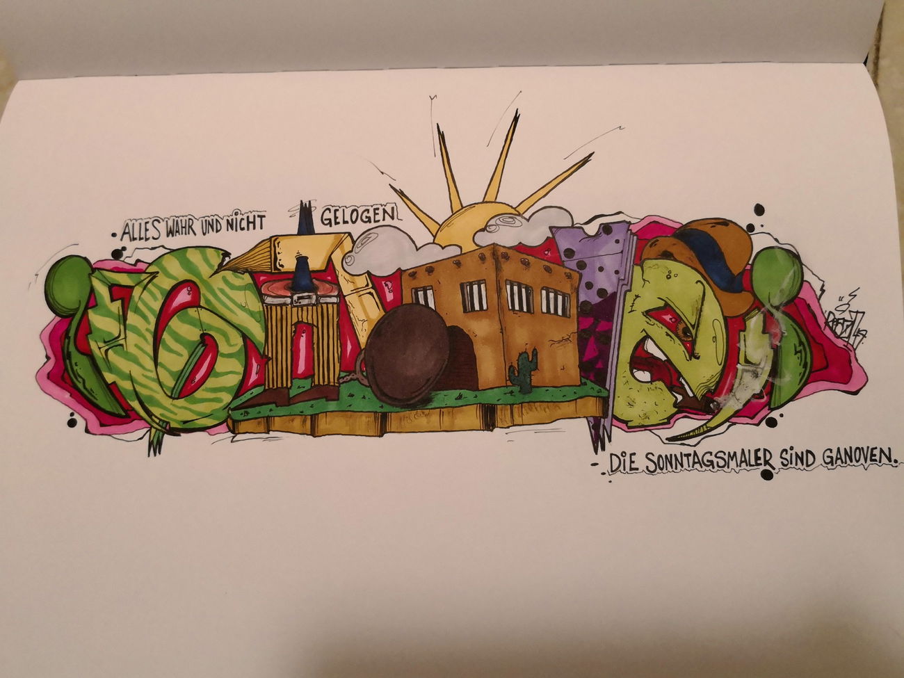 Graffiti Sketch - Photo by TrompeterPeter - Ganove, Roast49, AGB
