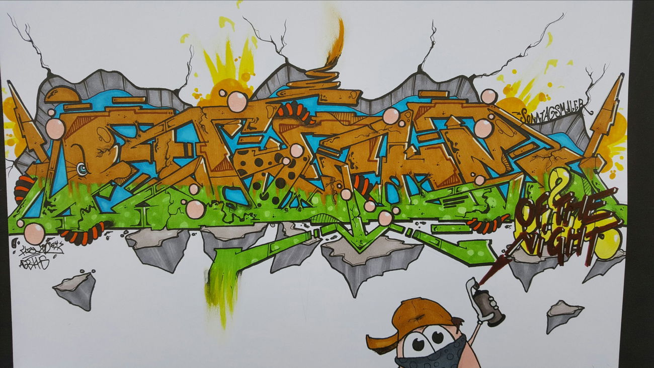 Graffiti Sketch - Photo by TrompeterPeter - Rhythm;, Flavor;, FFF; (2016)