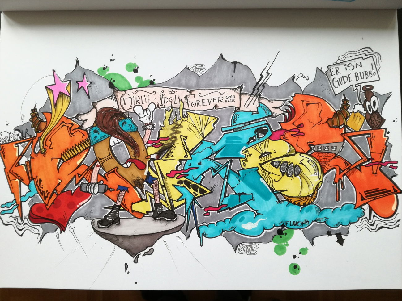 Graffiti Sketch - Photo by TrompeterPeter - Rocker;, Flavor54;, Tribute; (2017)