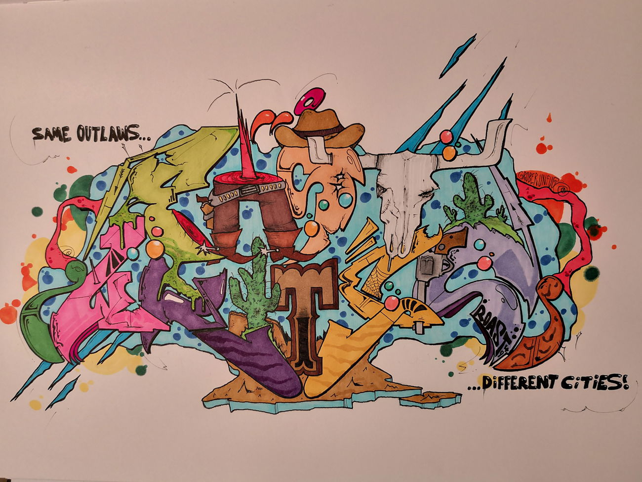 Graffiti Sketch - Photo by TrompeterPeter - Easy, Writers, EWS