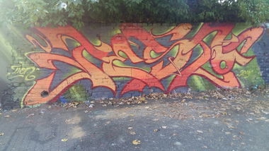 Graffiti Wall in Hamburg - Photo by Tron - Testo (2018)