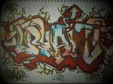 Graffiti Sketch - Photo by TruantTHD - First, ever, burner (2014)