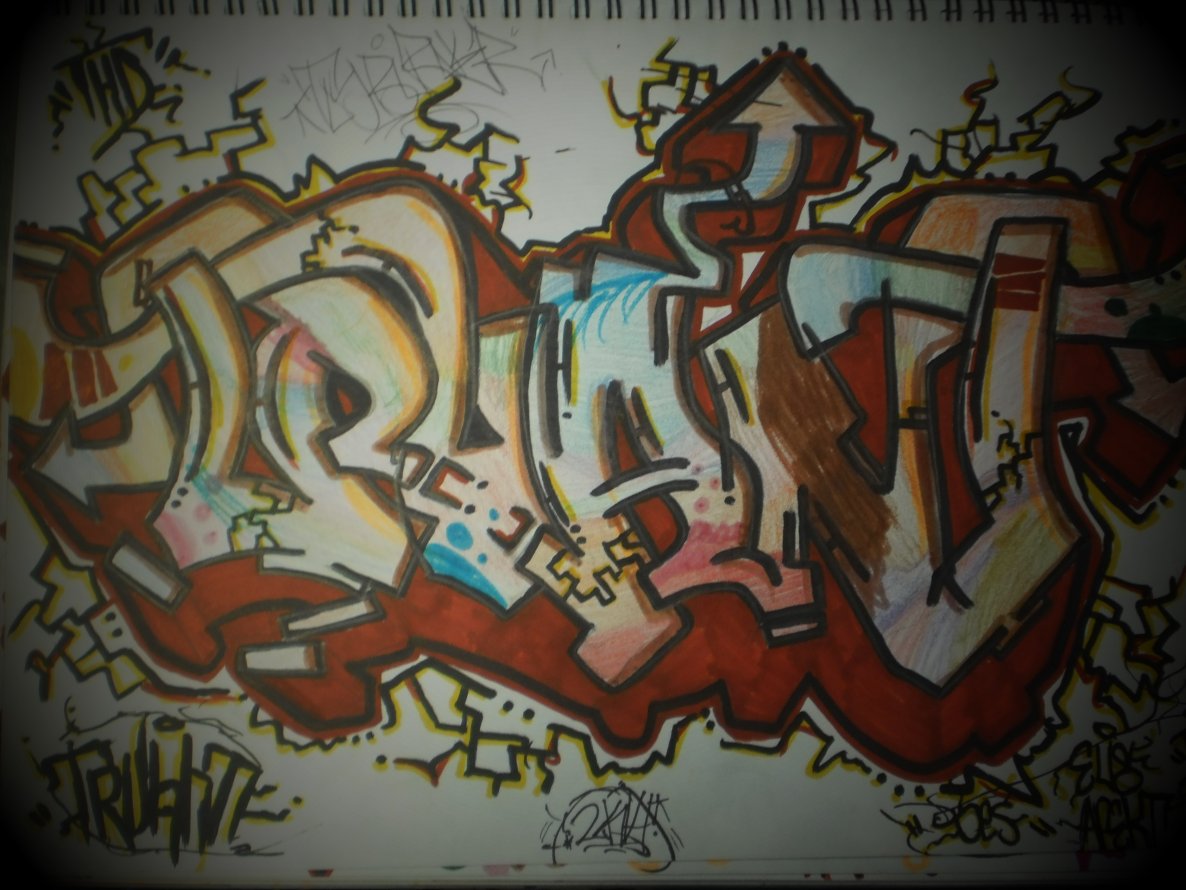 Graffiti Sketch - Photo by TruantTHD - First, ever, burner (2014)