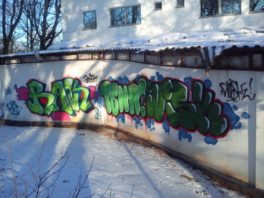 Graffiti Bombing in Ko?obrzeg - Photo by TrueGame - Rakse, Penak, Wisk