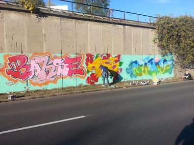 Graffiti Wall in Anieliny - Photo by TrueGame - Rakse