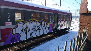 Graffiti Train - Photo by TrueGame - Wisk, Pena