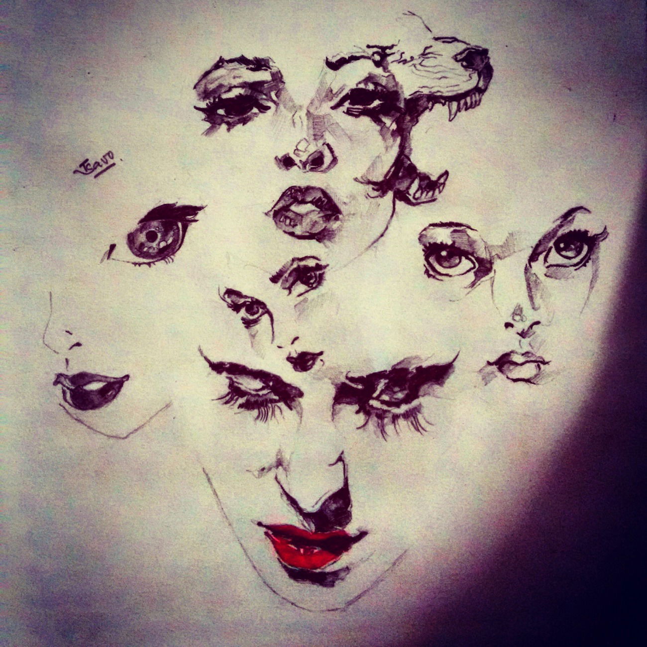 Graffiti Sketch - Photo by Tsavo - grain, tsavographite