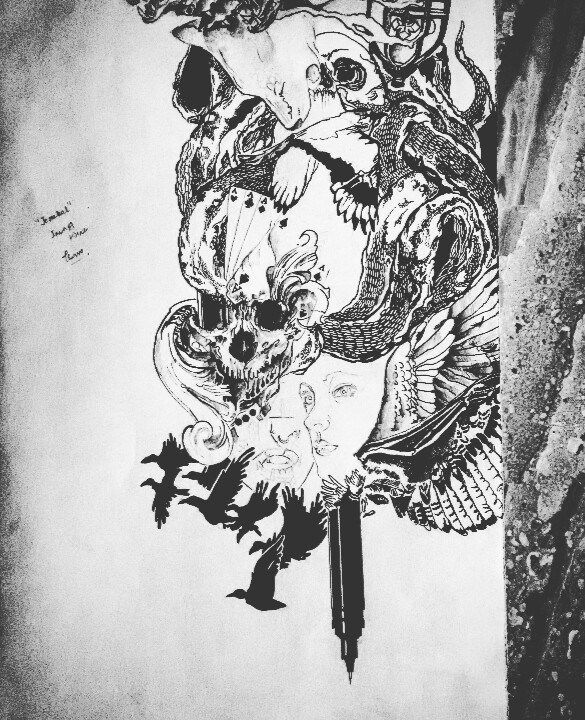 Graffiti Sketch - Photo by Tsavo - ink, sanstype, black