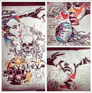 Graffiti Sketch - Photo by Tsavo - psychedelic, pencil, detail