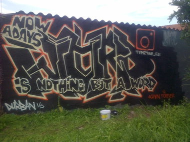 Graffiti Wall in Hugo road durban - Photo by Tymz9ine - Graffiti, Sydenham, walls (2016)