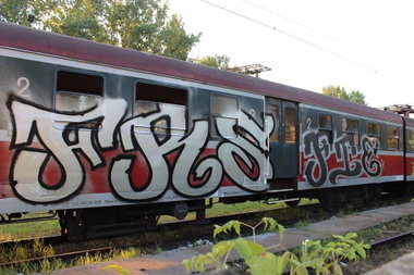 Graffiti Train in Berlin - Photo by Tysn - frs, fte, berlin (2018)