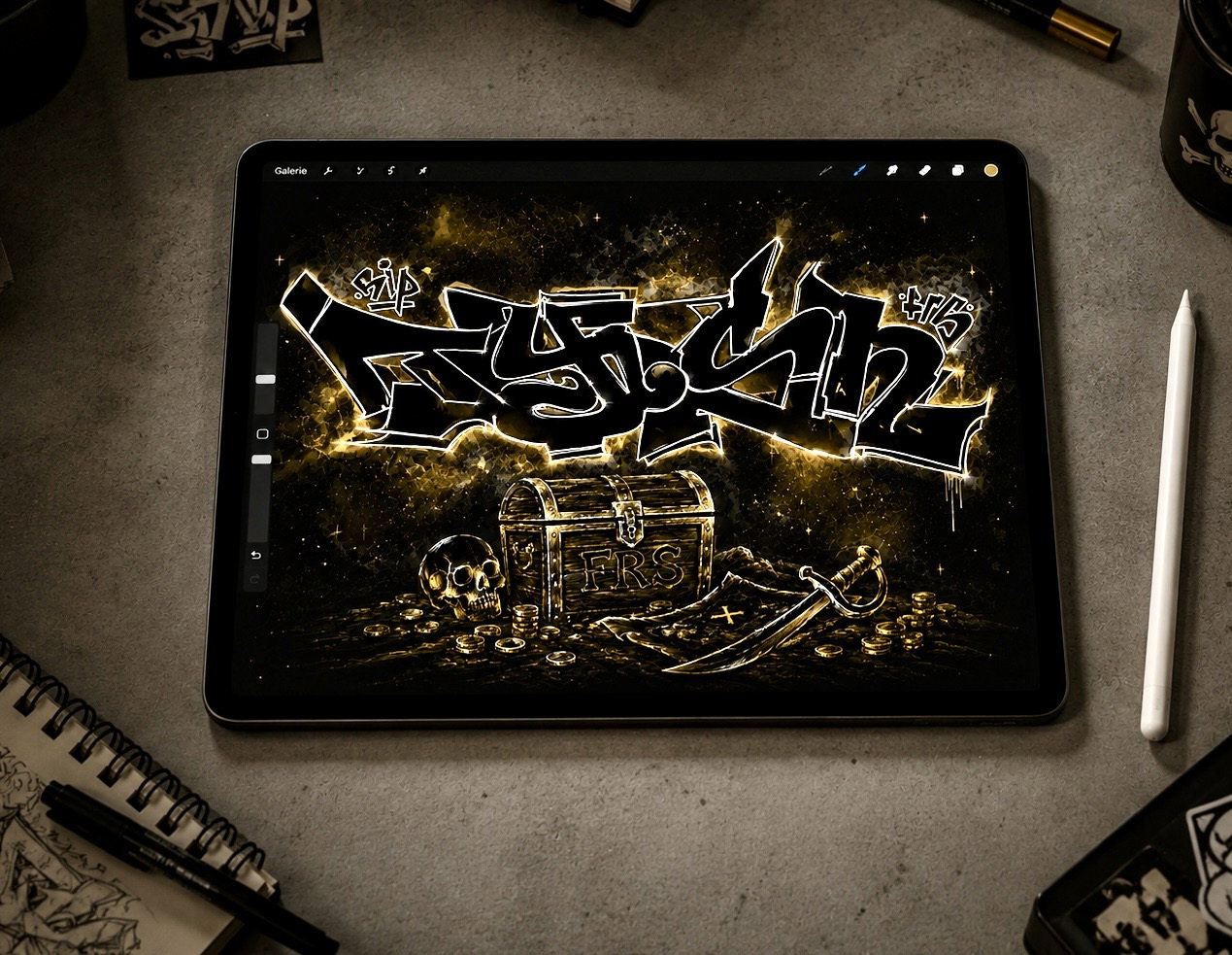 Graffiti Sketch in Berlin - Photo by Tysn - tysn666, tysn, frs (2026)