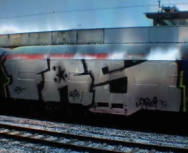 Graffiti Train in Potsdam - Photo by Tysn - frs, regio, db (2006)