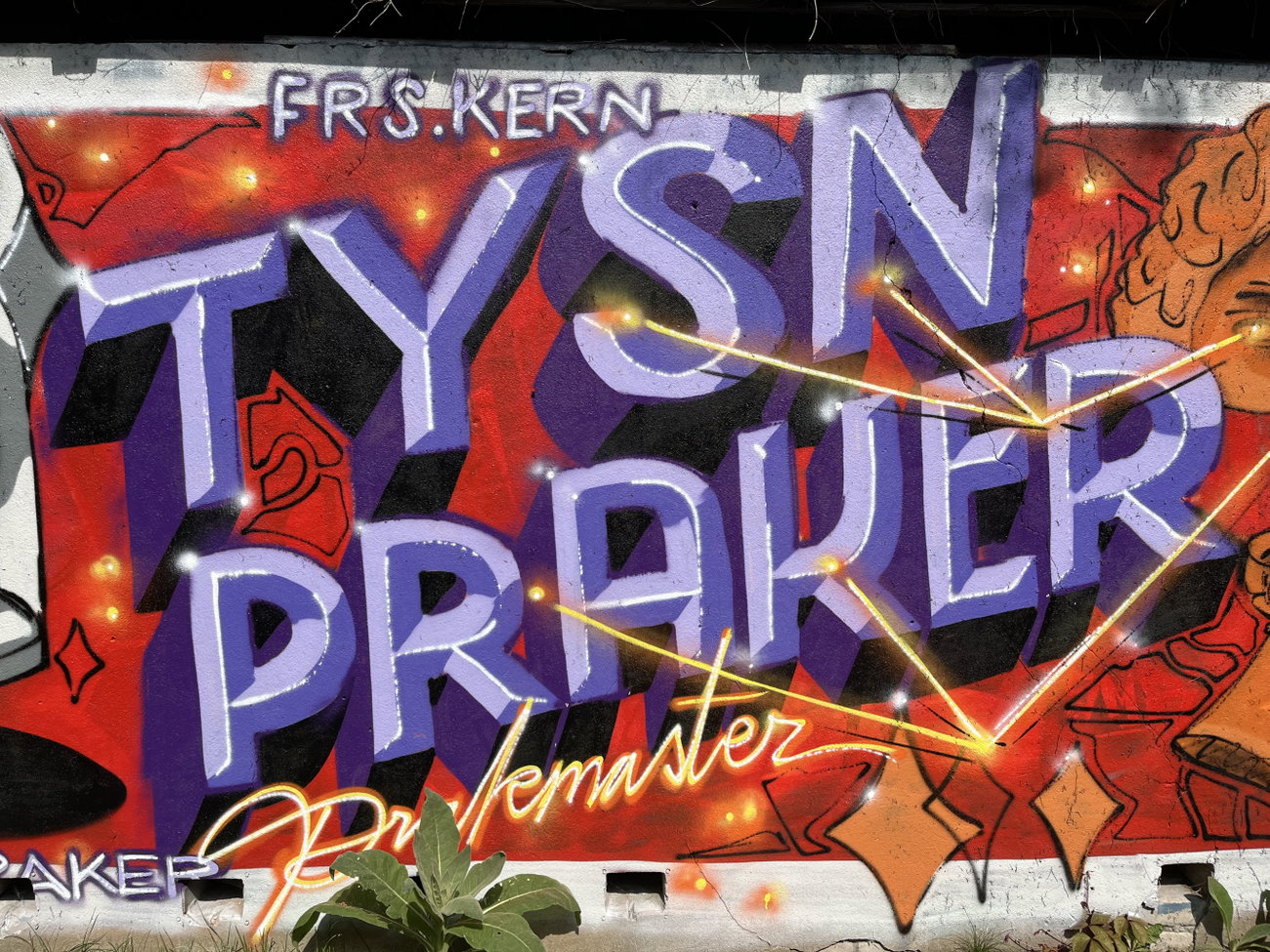 Graffiti Wall in Berlin - Photo by Tysn - tysn666, tysn, prak (2023)