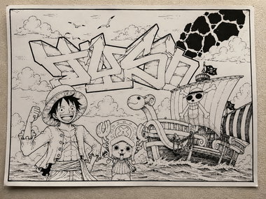 Graffiti Sketch in Berlin - Photo by Tysn - onepiece, tysn, frs (2026)