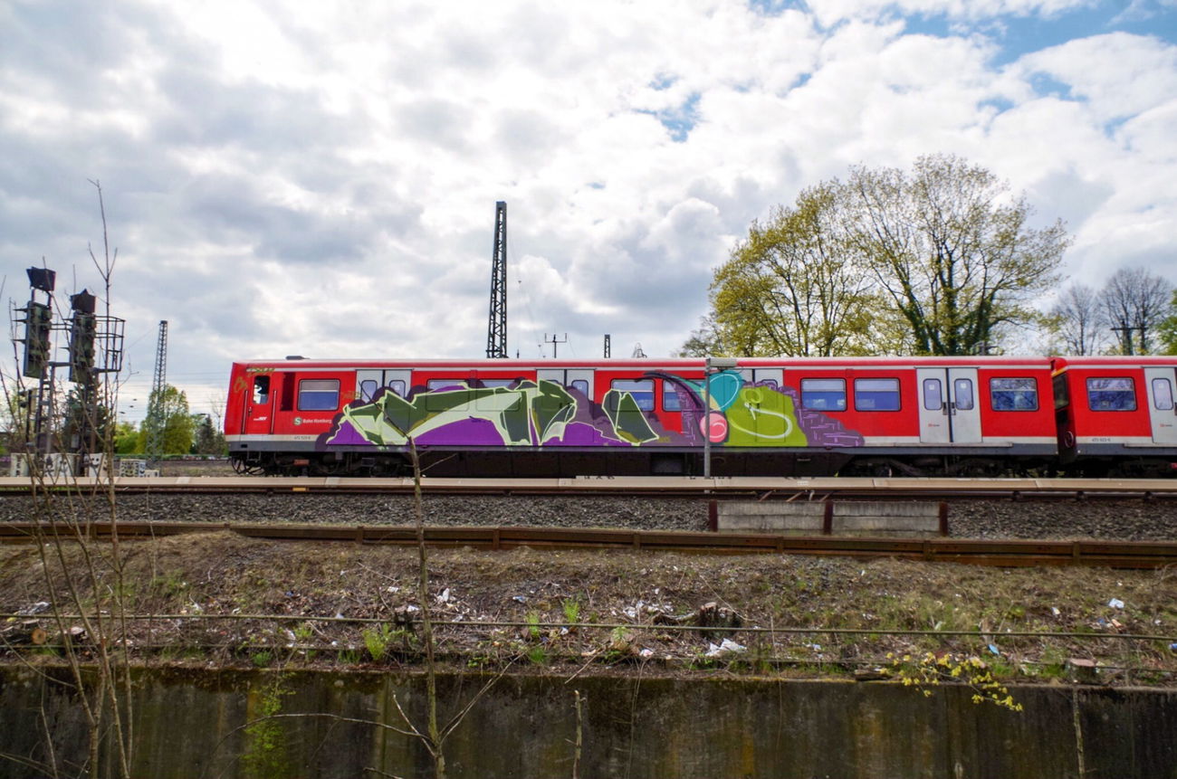 Graffiti Train in Hamburg - Photo by UHamburg