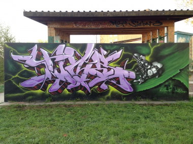 Graffiti Wall in Potsdam - Photo by UROKone - Urok, tums, smut (2013)