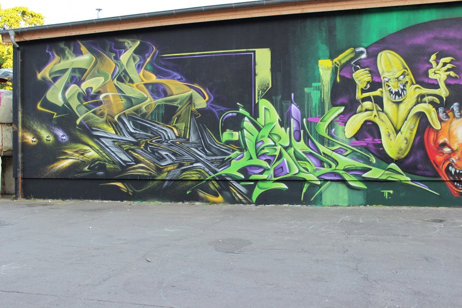 Graffiti Wall in Potsdam - Photo by UROKone - Urok, tums, smut (2013)