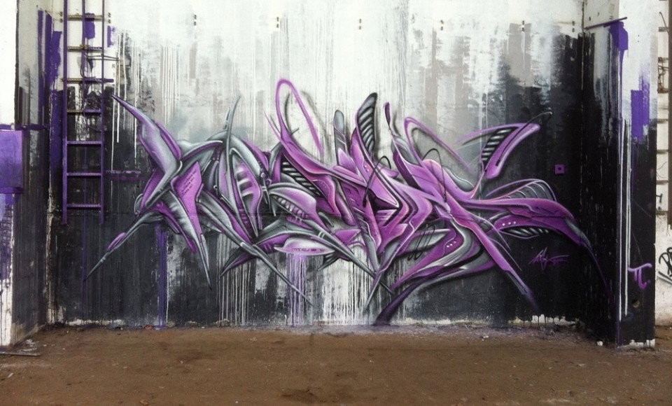 Graffiti Wall in Potsdam - Photo by UROKone - Urok, smut, tums (2011)