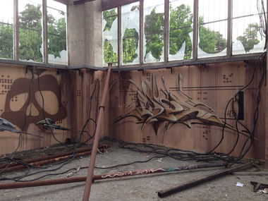 Graffiti Wall in Potsdam - Photo by UROKone - Urok, tums, smut (2013)