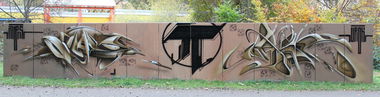 Graffiti Wall in Potsdam - Photo by UROKone - urok, miesone, tums (2013)