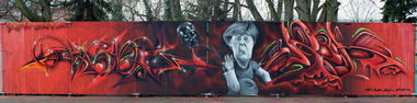 Graffiti Wall in Potsdam - Photo by UROKone - urok, tums, piecrew (2014)