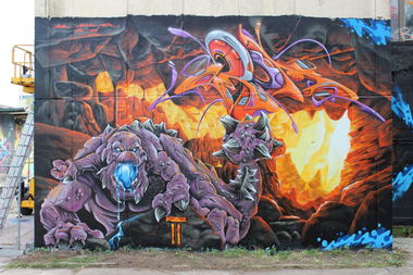 Graffiti Wall in Potsdam - Photo by UROKone - UROK, SMAT, SMUT (2014)