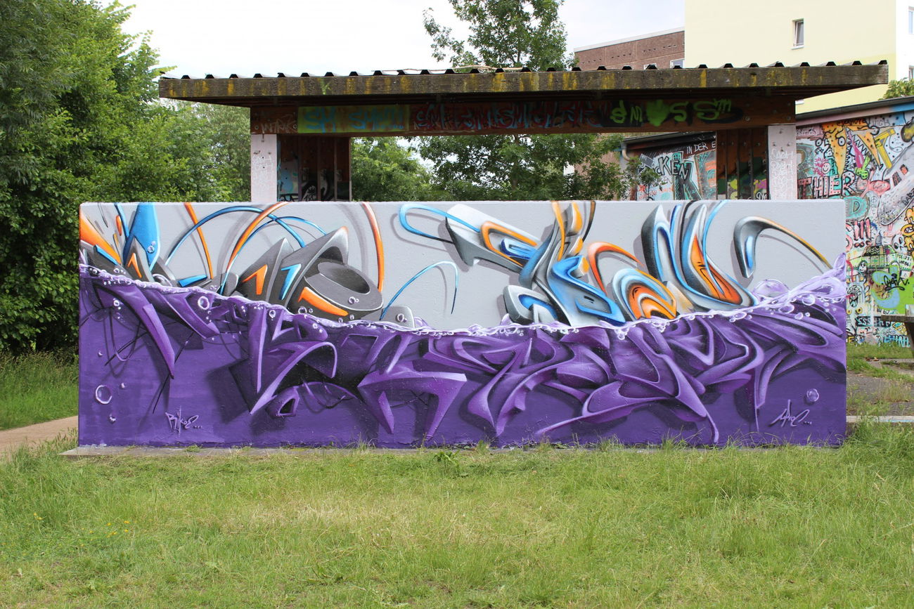 Graffiti Wall in Potsdam - Photo by UROKone (2016)