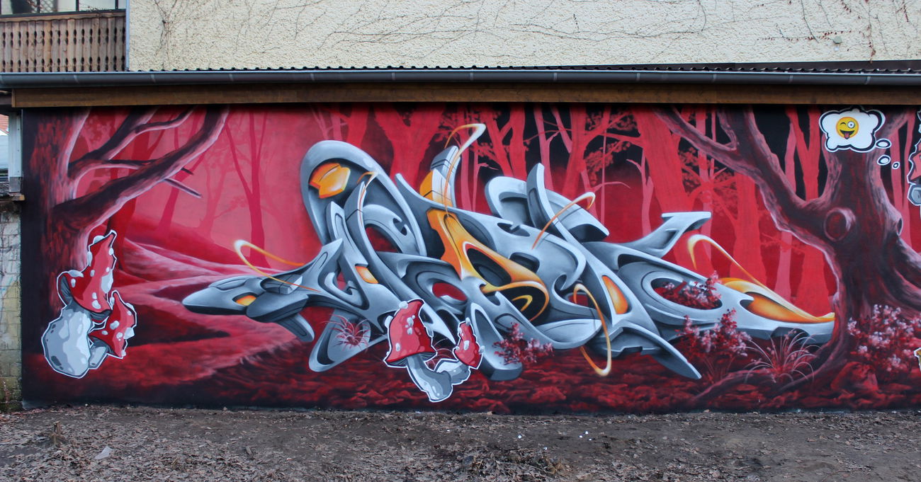 Graffiti Wall in Potsdam - Photo by UROKone (2016)