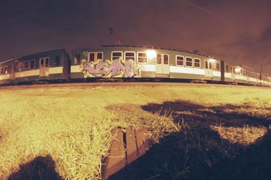 Graffiti Train - Photo by Ukraine - seto, budapest, nevest