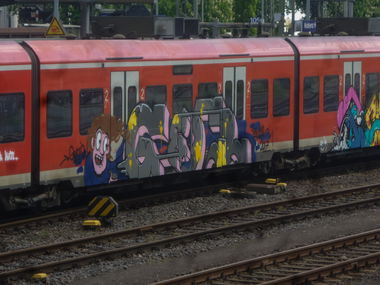 Graffiti Train - Photo by UnderColor - koblenz, hessen, graffiti