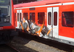 Graffiti Train - Photo by UnderColor - koblenz, zug, hbf